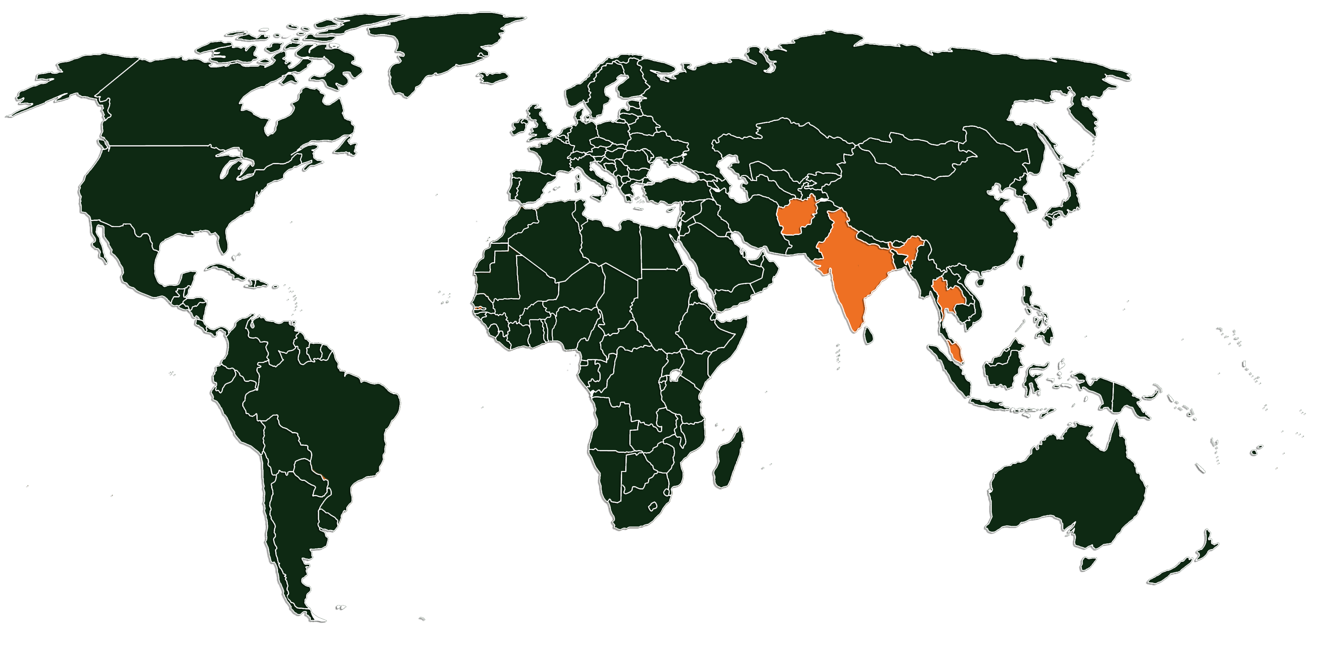 Asia Branches Map